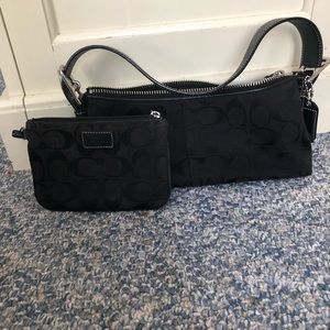 Coach bag with wristlet